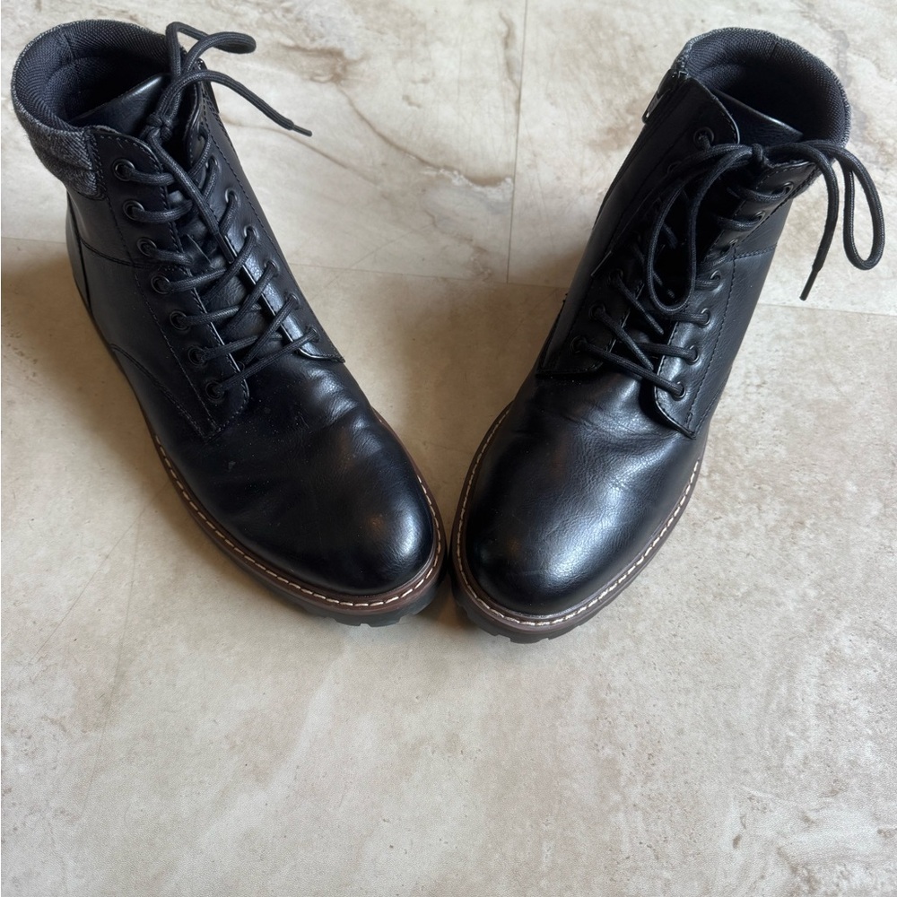 Sonoma Black Leather Men's Boots, Size 9 Med